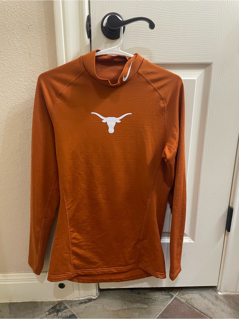 Small Nike Orange Dri-FIT Athletic Top with Black Swoosh